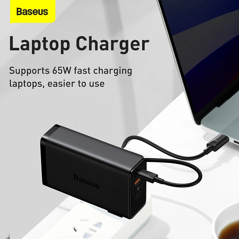 Kup Baseus GaN Power Bank Adapter US Pulg ładowarka 10000mAh 87W USB Type-c PD 3.0 SCP Do Laptopa Iphone 13 12 Pro Xiaomi Samsung