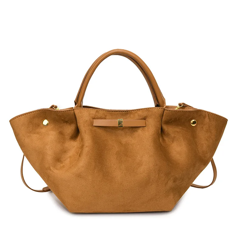 Винтажные женские сумки-трапеции из искусственной замши дизайнерские сумки на