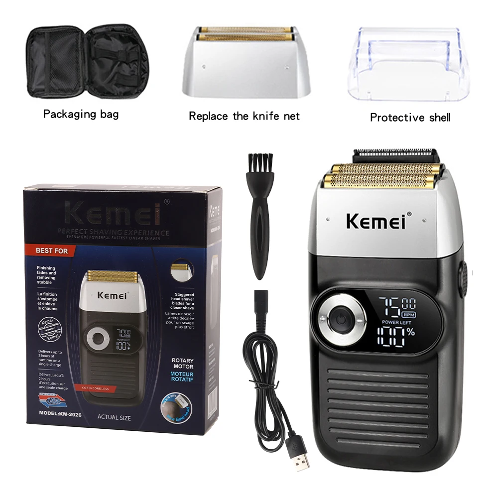 Professional Usb Rechargeable Powerful Bald Shaver Machine Beard Electric Shaver For Men