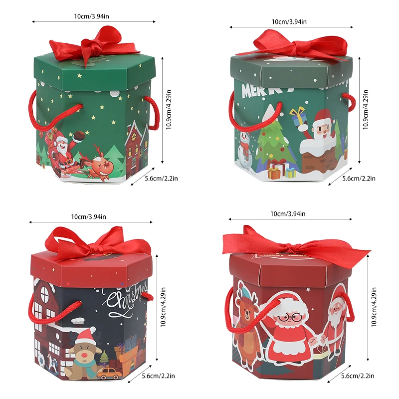 Рождественская коробка для яблок Санта-Клаус Конфеты Шоколад Подарочная