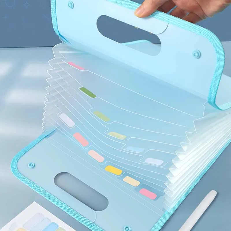 Портативный органайзер большой емкости для файлов с 13-раздельными частями.