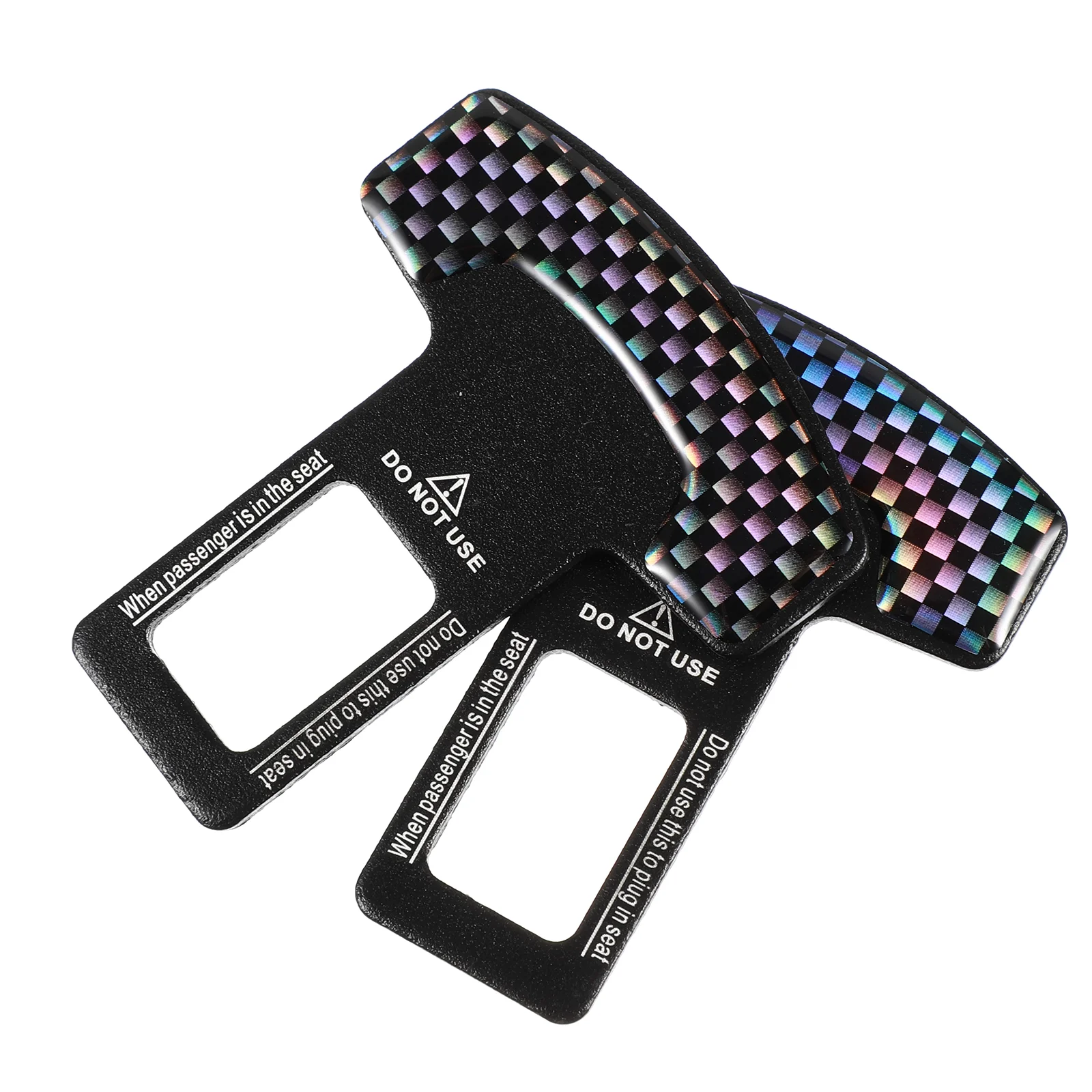 

2pcs Car Belt Buckles Straight Lock Buckles Accessories (Black)