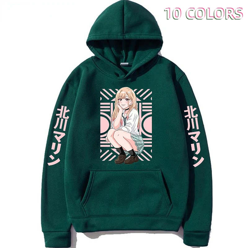 

Толстовка с капюшоном My Dress-Up, аниме Харадзюку, Марин Китагава, уличная одежда унисекс, свободная теплая толстовка в стиле хип-хоп с капюшоном, одежда