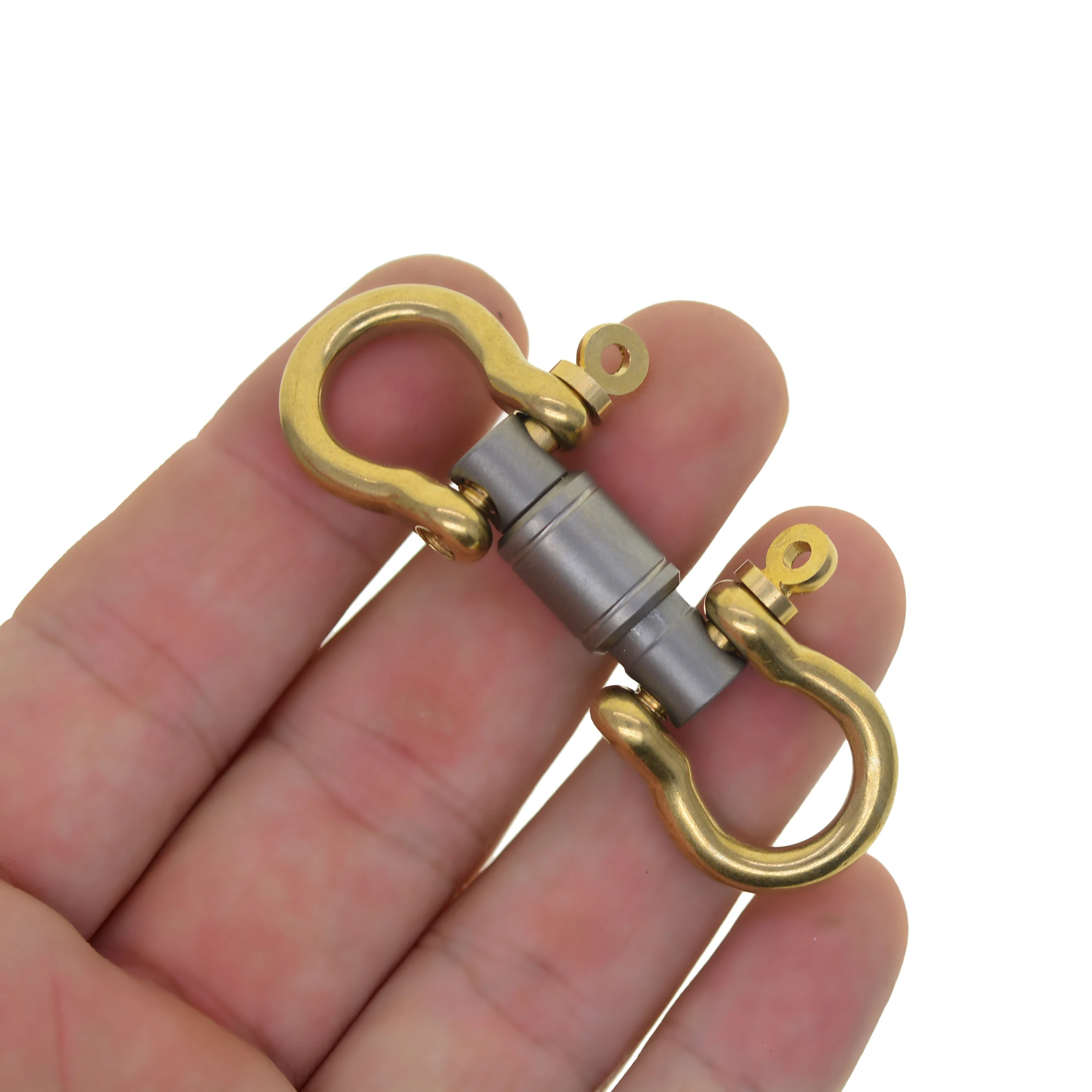 Супертонкий Гладкий твердый титановый быстросъемный поворотный Съемный брелок