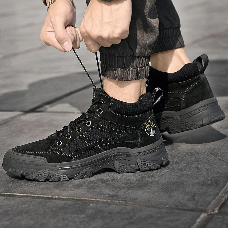 GR-87138 MARTIN BOOTS WALKING SHOES MEN'S HUNTING BOOTS TACTICAL SHOES DESERT COMBAT ANKLE LEATHER MOUNTAINEERING SHOES