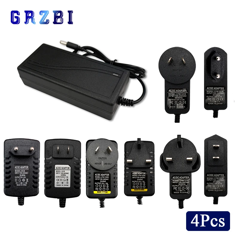 4 шт./лот адаптер источника питания 12 В постоянного тока 5 в 24 преобразователь