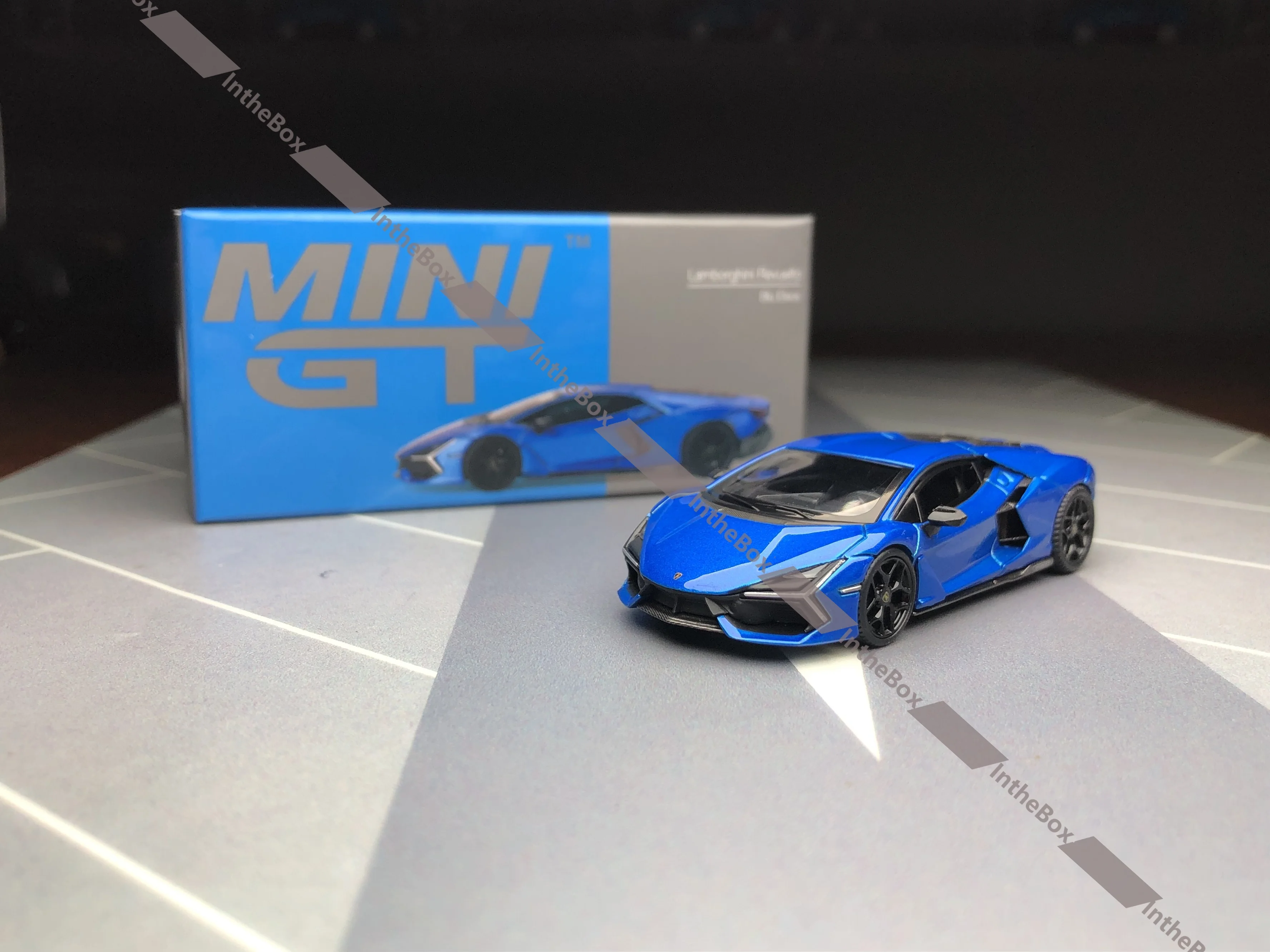 Mini GT # 748 Revuelto Blu Eleos 1/64 литая под давлением модель автомобиля коллекция