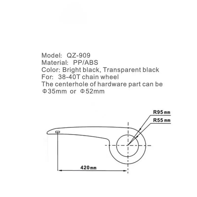 Защита цепи велосипеда защита 38-40T детали портативный велосипедный