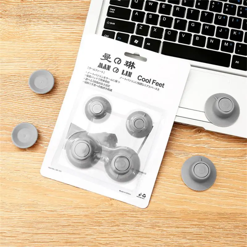 

New Cooling Pad Computer Cooling Stand Support 4pcs/set PVC Laptop Sucker Thermal Bracket Ottomans Pad Notebook Heighten