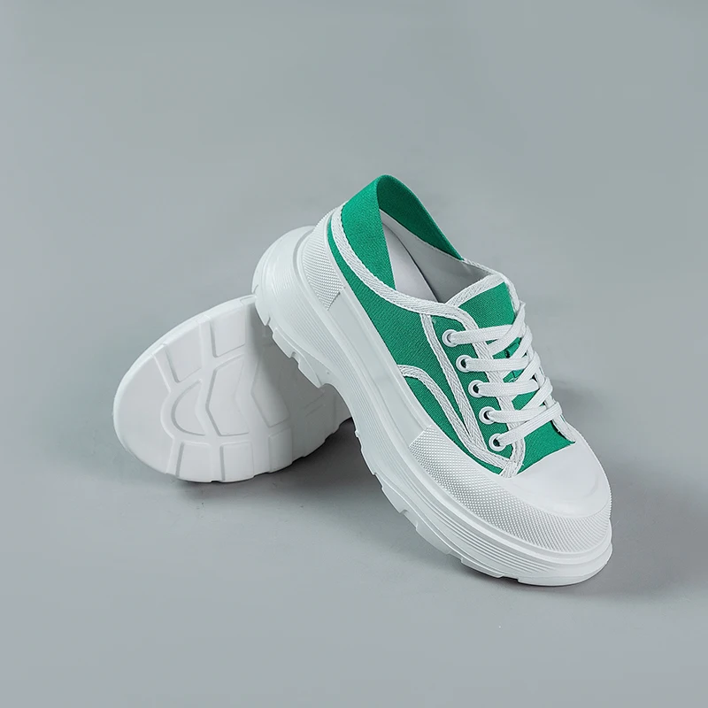 Canvas Women's Sneakers Wedge Black Tennis Chunky Platform Shoes Girls 2023 Fashion Luxury Designer Casual Sneaker Thick Bottom