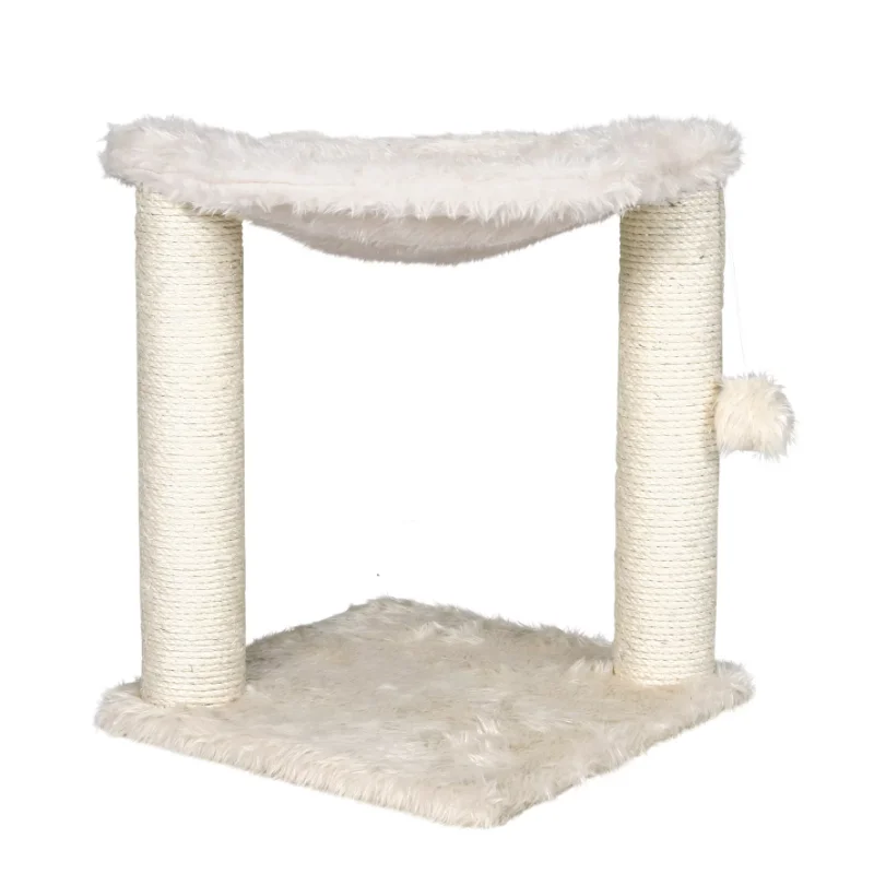 

TRIXIE Baza Sisal 19" Cat Scratching Posts with Hammock & Cat Toy, Cream