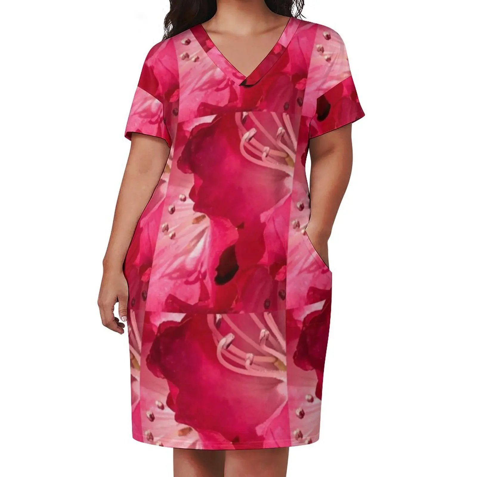 Свободное карманное платье с внутренним рододнежнем летняя одежда для женщин