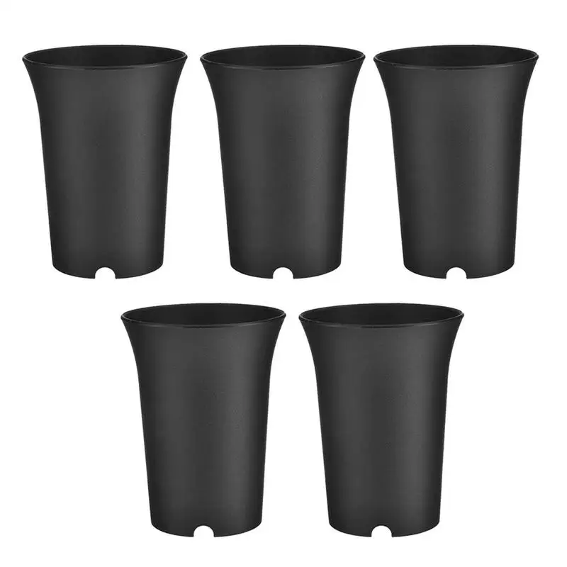 

Small Pots For Succulents 5 Pcs Round Flower Pots With Drainage Holes Flexible PP Thickened Seedling Container Succulent Flower