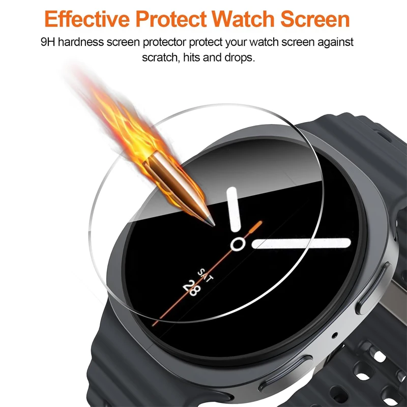 Фото Для Samsung Galaxy Watch 9/8/7/6/5/4 40 мм 44 мм 8 Classic Ultra 2/1/Ultra 2025 47 мм Защитная пленка из закаленного стекла для быстрой установки. №3