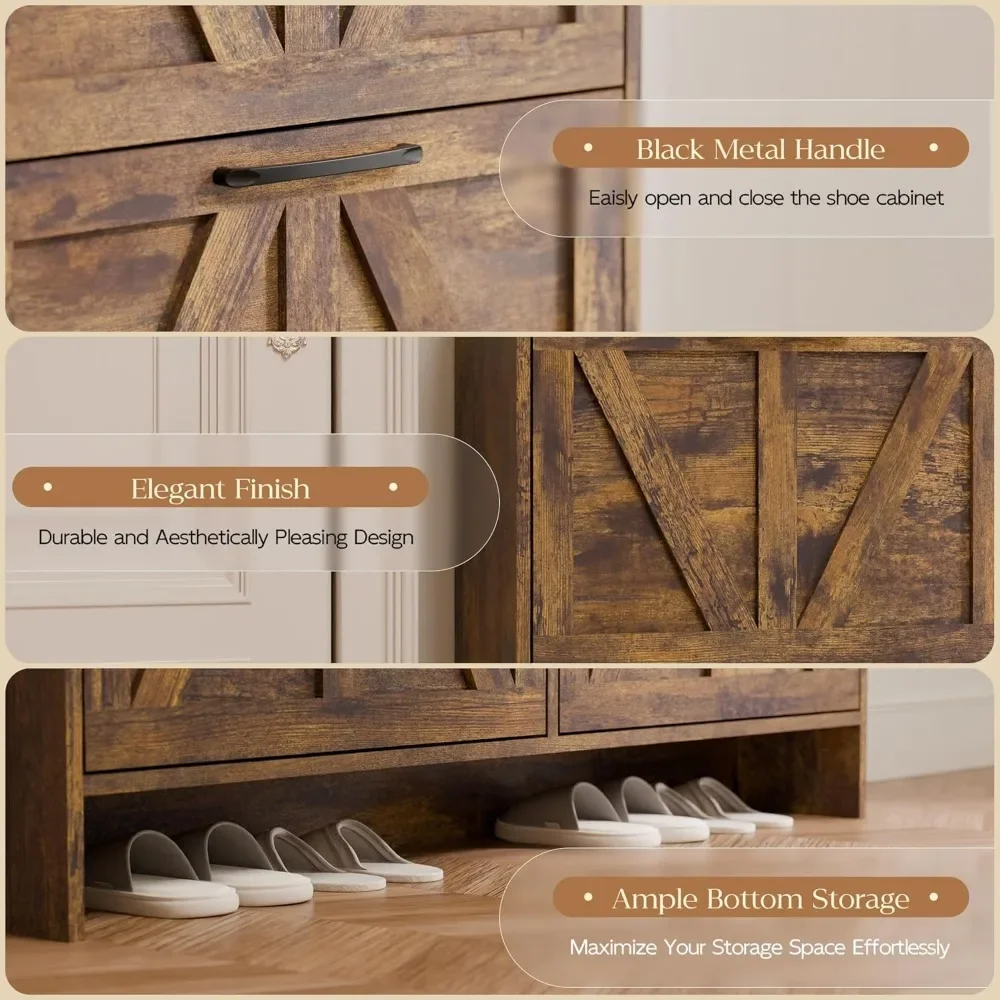 Шкаф для обуви с 4 откидными ящиками отдельно стоящий шкаф органайзер