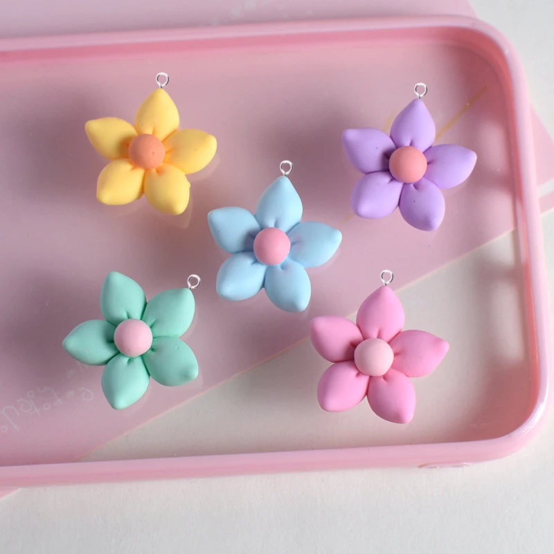 10 шт. Разноцветные Подвески в виде сакуры для изготовления ювелирных изделий