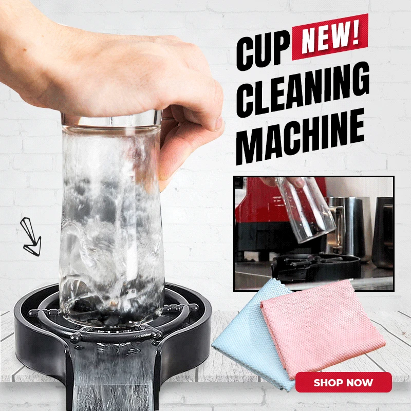 Sueea®Rubinetto sciacquatrice in vetro lavello da cucina lavatrice automatica per tazza barra sciacquatrice in vetro brocca per caffè strumento per tazza di lavaggio accessorio per lavello da cucina
