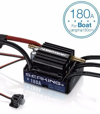 Hobbywing SeaKing 30A/60A/120A/180A V3 Brushless ESC RC motor ESC 6V/1A/2A/5A BEC untuk RC Boat Electronic speed controller