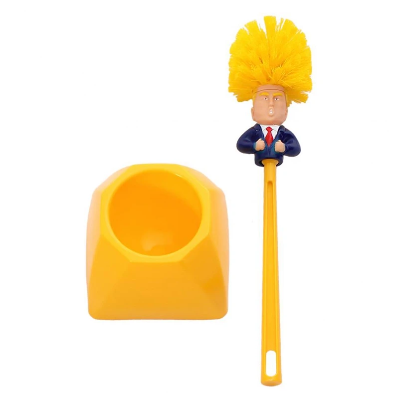 Creative Donald Trump Brush Toilet Supplies Set Toilet Brush Holder Toilet Paper Original Bathroom Cleaning Accessories Personit