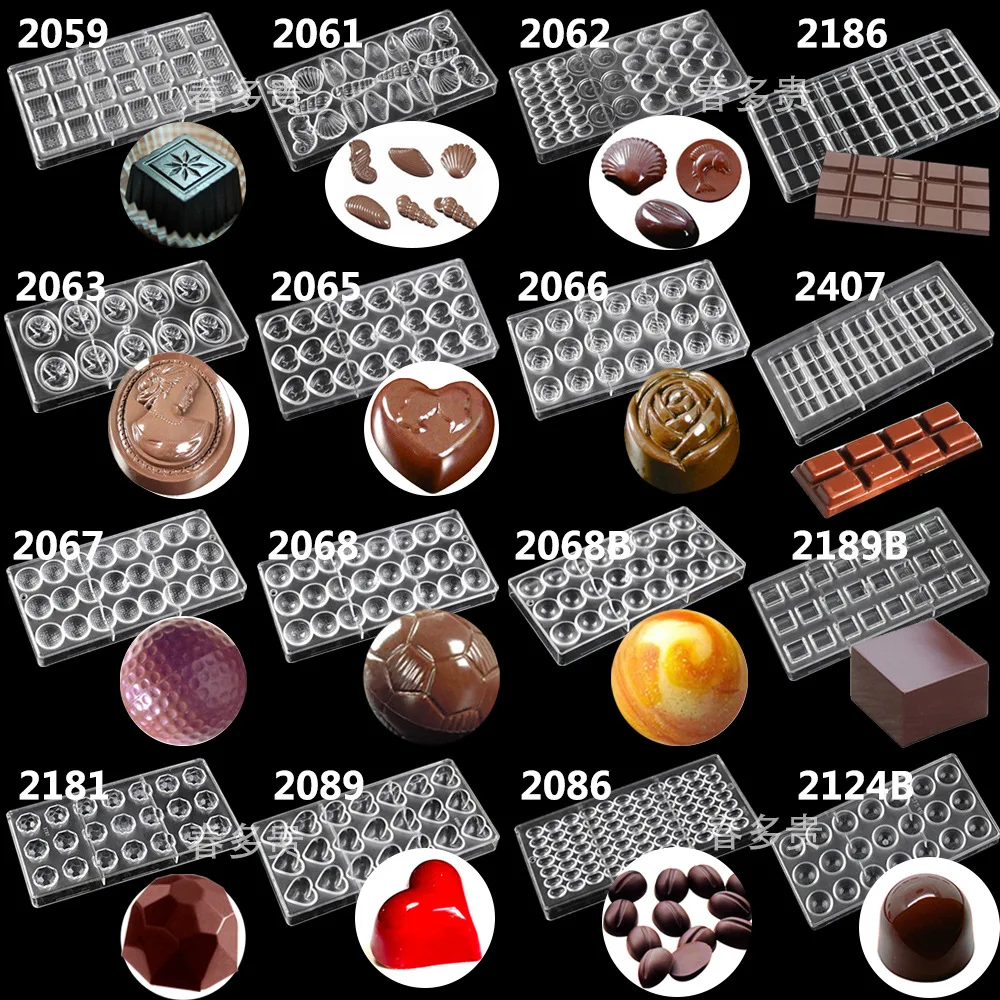 

PE Chocolate Mold Square Lattice Round Love Egg Ice Cube Chocolate Baking Tools A Variety of Optional Bakeware Kitchen Tools