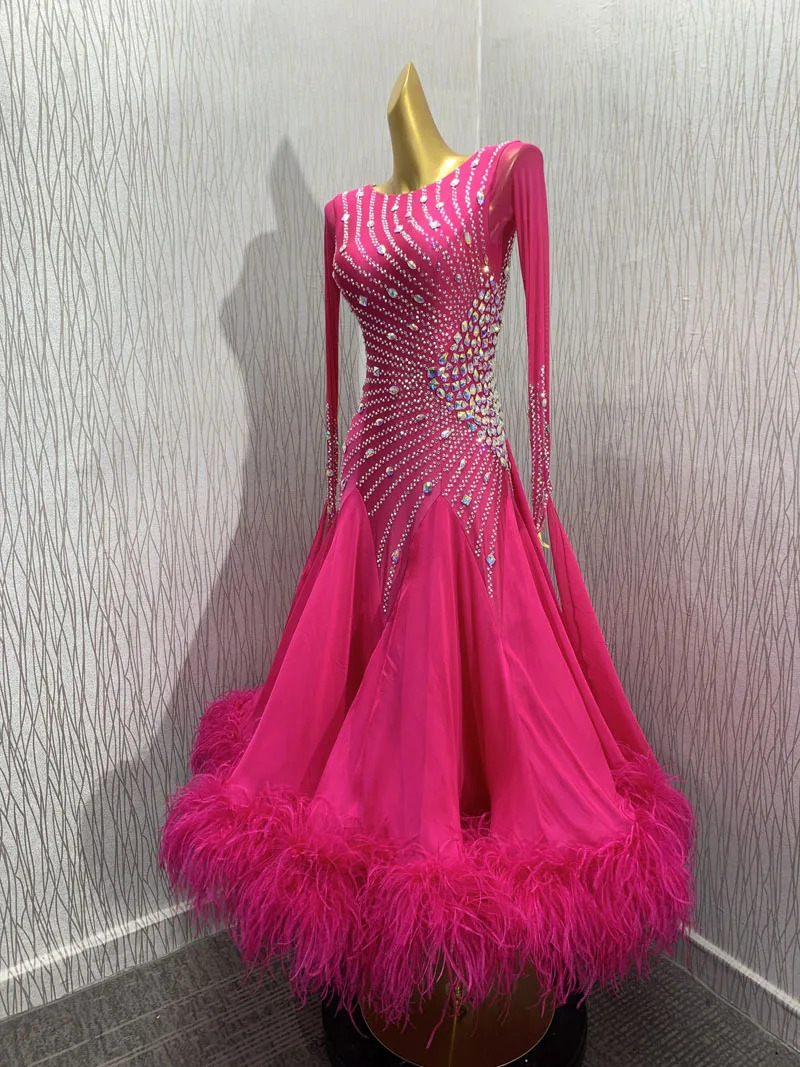 Женское современное платье для бальных танцев вальса Танго костюм с длинным