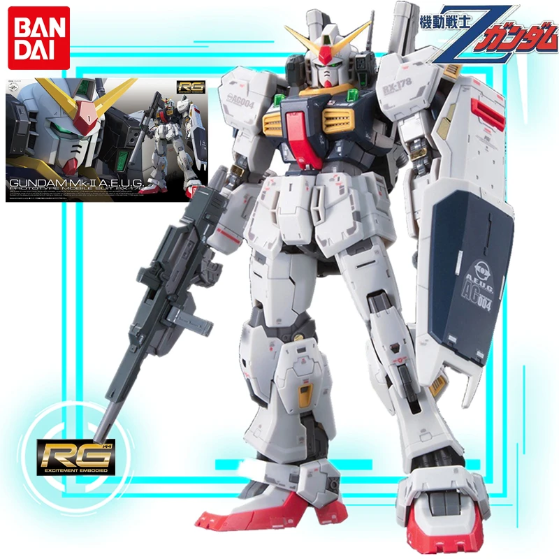 

RG 1/144 Bandai Genuine Action Figure Japan Anime Mobile Suit Z Gundam RX-178 Mark-2 Gundam Assemble Toy Collectible Model