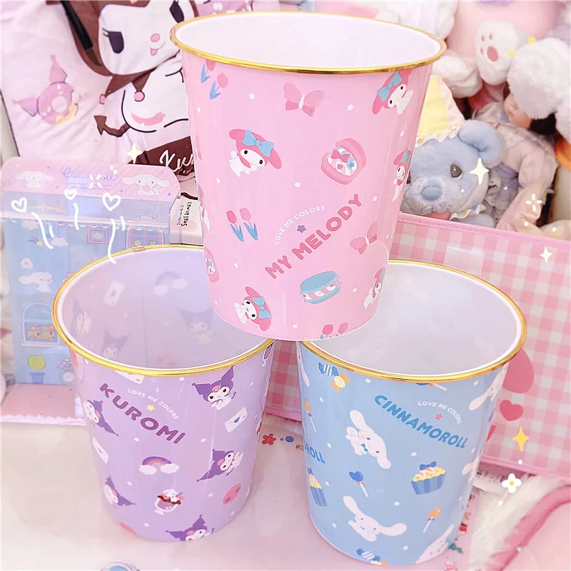 Кавайная аниме серия Sanriod Hello Kittyed Mymelody Cinnamoroll спальня большая емкость под мусор