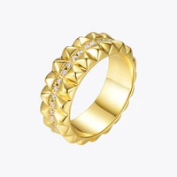 enfashion punk pyramid crystal ring geometric gold color rings for women 2020 fashion jewelry accessories anillos mujer r204051