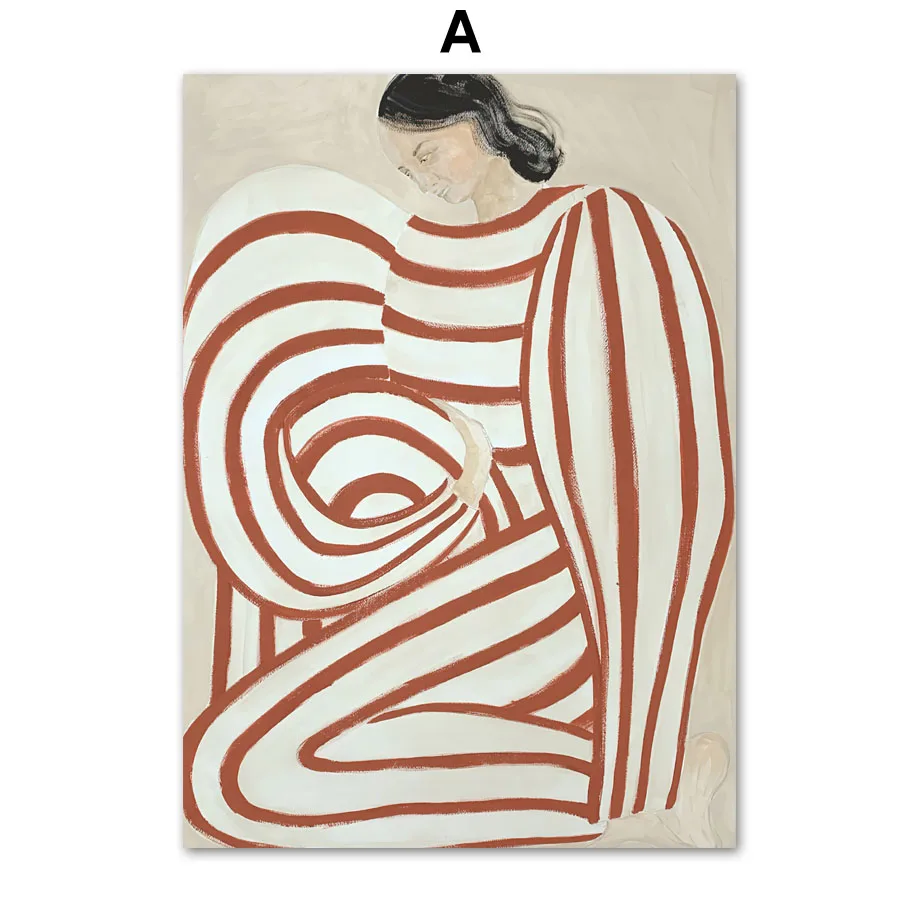 

Современная полосатая ваза картина на холсте