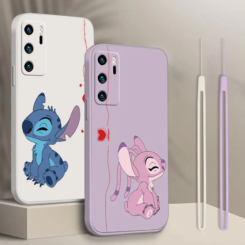 

Disney Stitch Animation Phone Case For OPPO Find X5 X3 X2 Lite Pro Neo A96 A94 A93 A77 A76 A74 A73 Liquid Rope Funda Cover Soft