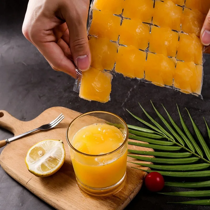 

DZQ Ice Mould Disposable Portable Ice Cube Bags Transparent Faster Freezing Ice-Making Ice Bag Kitchen Gadgets Ice Cube Maker