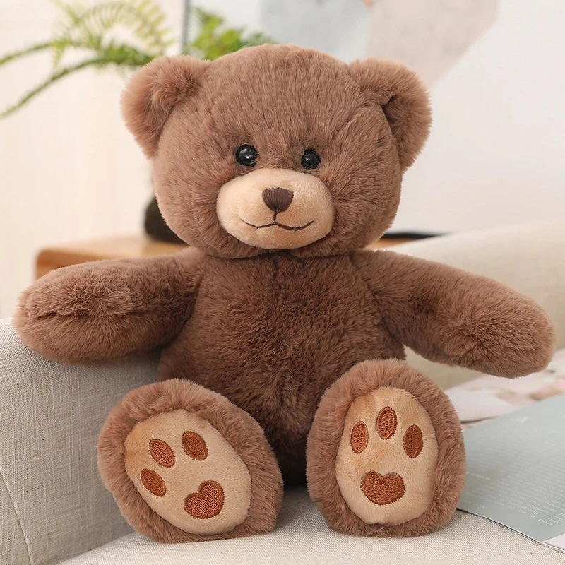 

Милая мультяшная плюшевая Мишка 35 см, плюшевые игрушки, мягкие набивные животные, одевающиеся куклы для девочек, детские подарки на день рождения с приятным сюрпризом