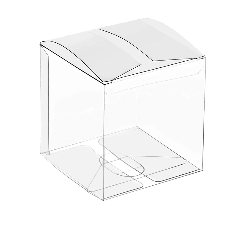 

50Pcs Clear Plastic Boxes for Gifts Pvc Packing Box Gift Packaging Transparent Candy Box Wedding Gift Boxes Party Favors