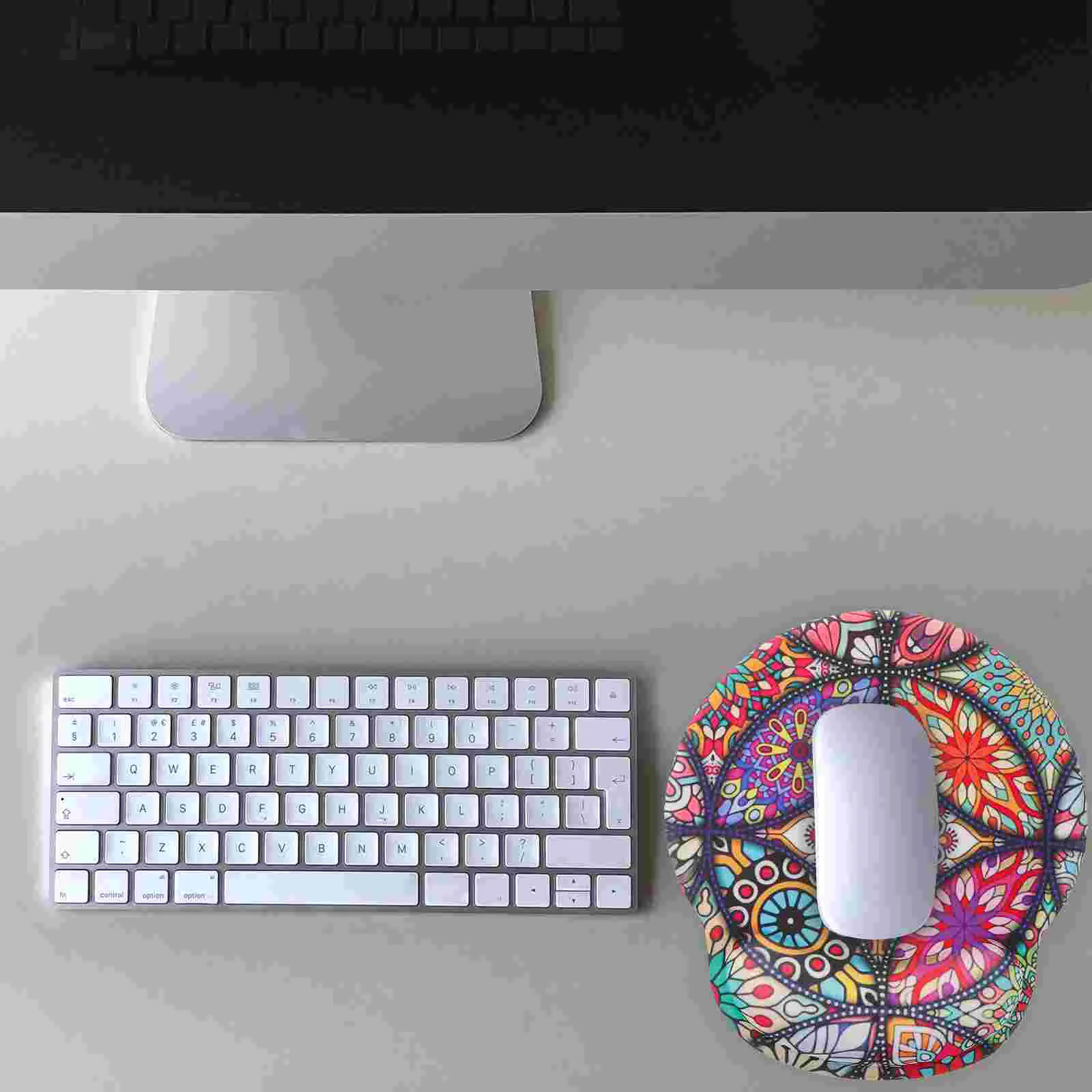 

2pcs Portable Practical Nonslip Computer Mousepad Wrist Support Mousepad Office Mousepad Wrist Rest Mousepad