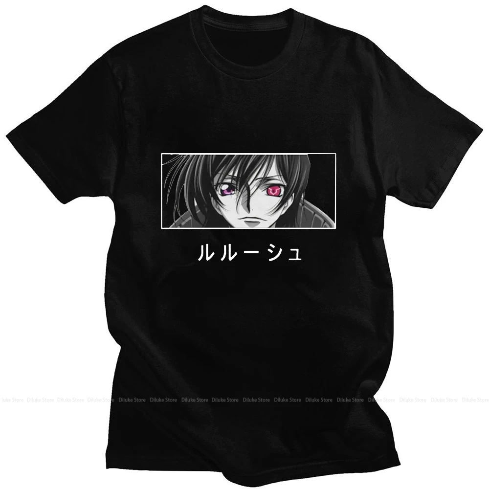 Аниме код Geass Lelouch Lamperouge Ретро комикс принт Лето Short-sleeved100 % хлопок свободная