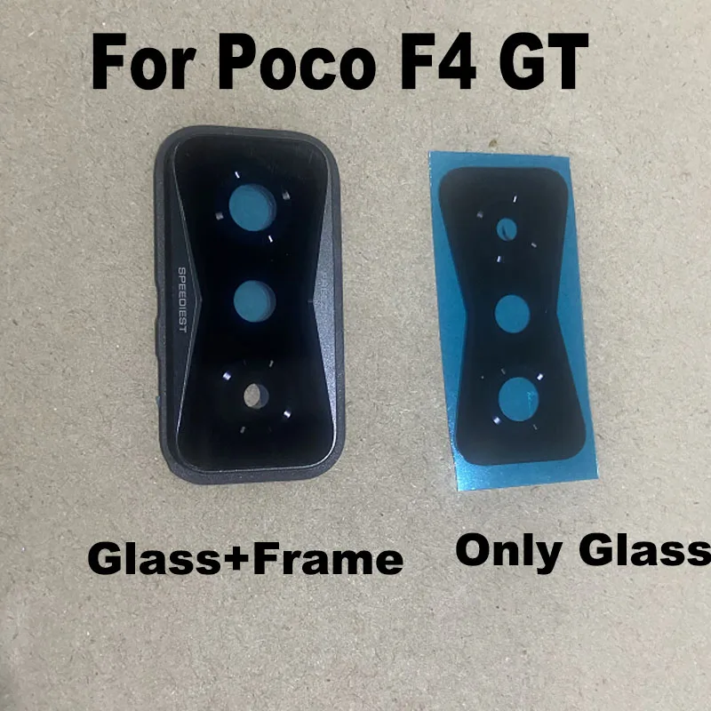

Оригинальная Новинка для задней камеры Xiaomi Poco F4 GT стеклянный объектив задней камеры с рамкой клейкая наклейка Замена клея