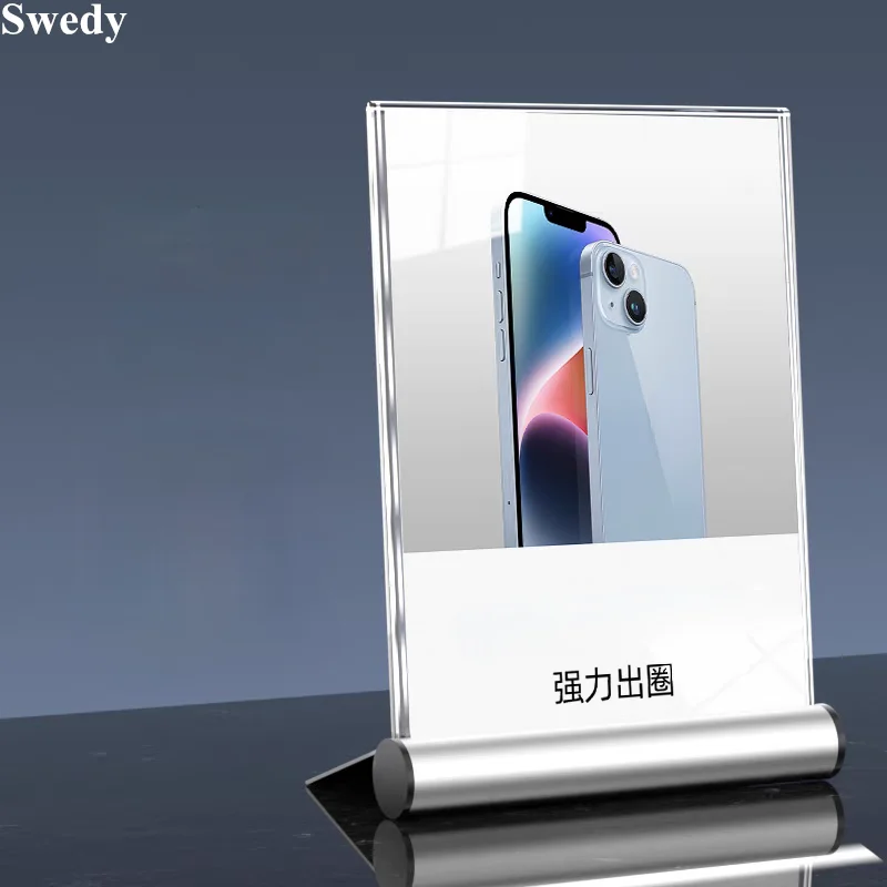 Алюминиевый L-образный акриловый держатель для вывесок A6 10x1 5 см заметок ценники