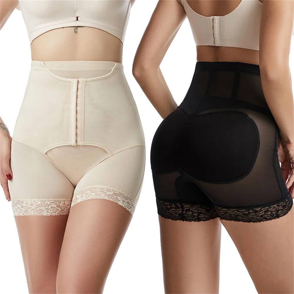 Shorts Push Up Butt Lifter Slim Body Shaper Firm Tummy Fake Ass Control Panties with Hooks Shapewear High Waist Trainer Slimmer