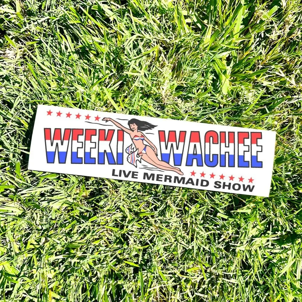 Наклейка на бампер Weeki Wachee FLORIDA Mermaid — туризм США винтажный стиль 80-е 90-е годы