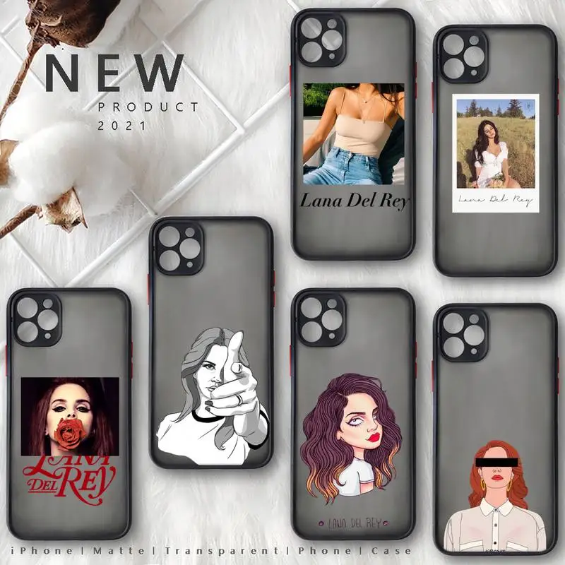 

lana del rey Phone Case For iphone 13 12 11 8 7 plus mini x xs xr pro max matte transparent cover