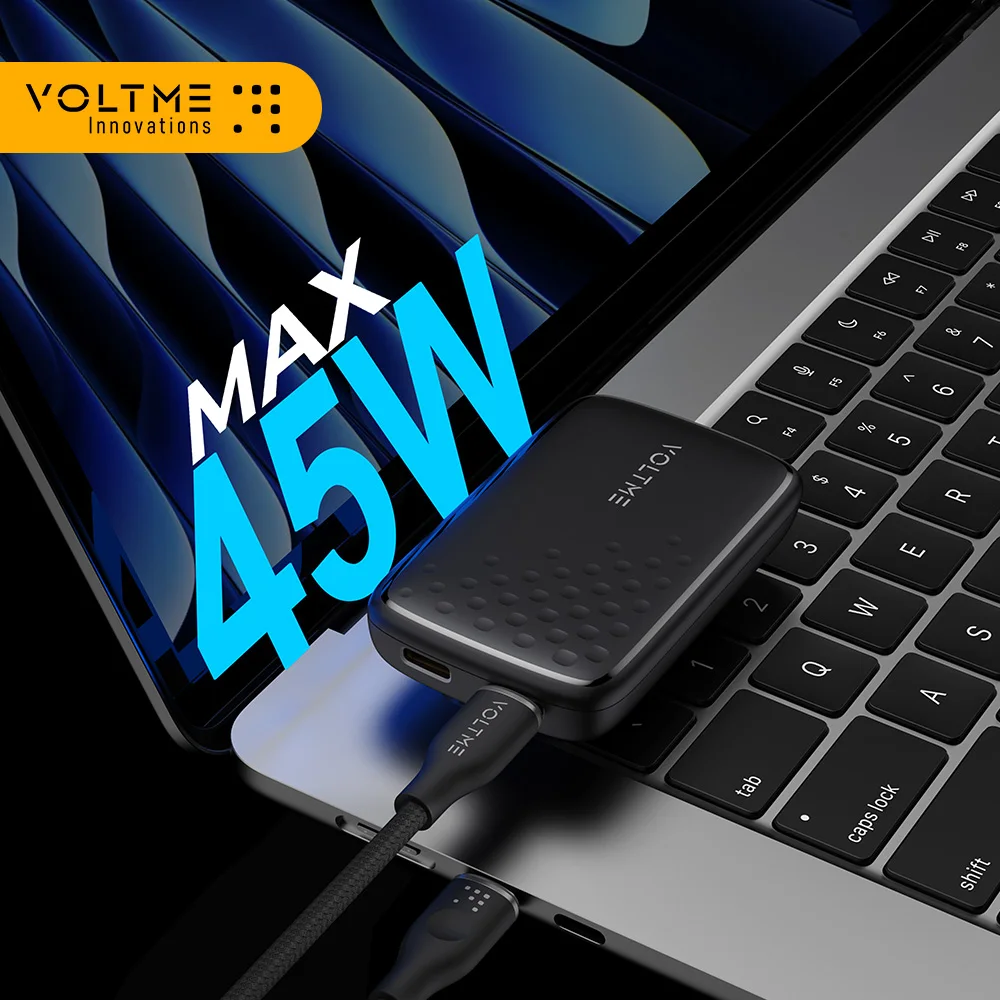 Зарядное устройство Voltme-Dual USB C Revo 45 Вт EVO ультратонкое PD QC 3.0 быстрое зарядное для
