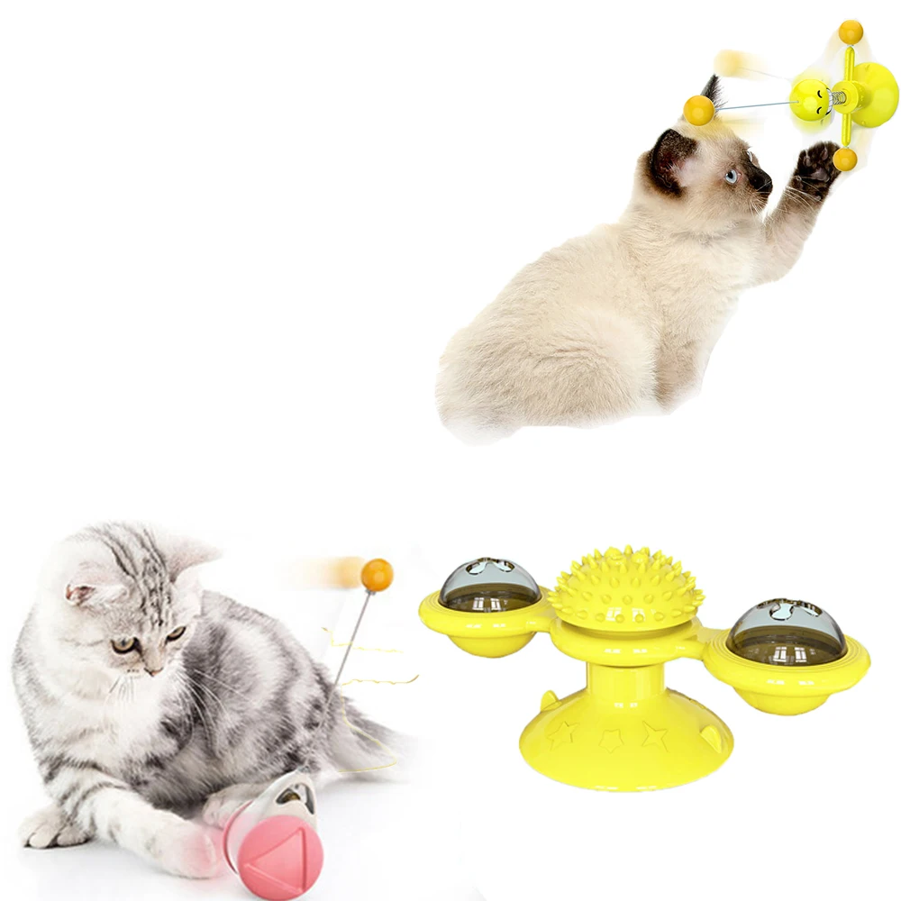 

Tumbler Swing Toys for Cats Kitten Interactive Balance Car Cat Chasing Toy with Catnip Funny Turntable Pet Puzzle Products