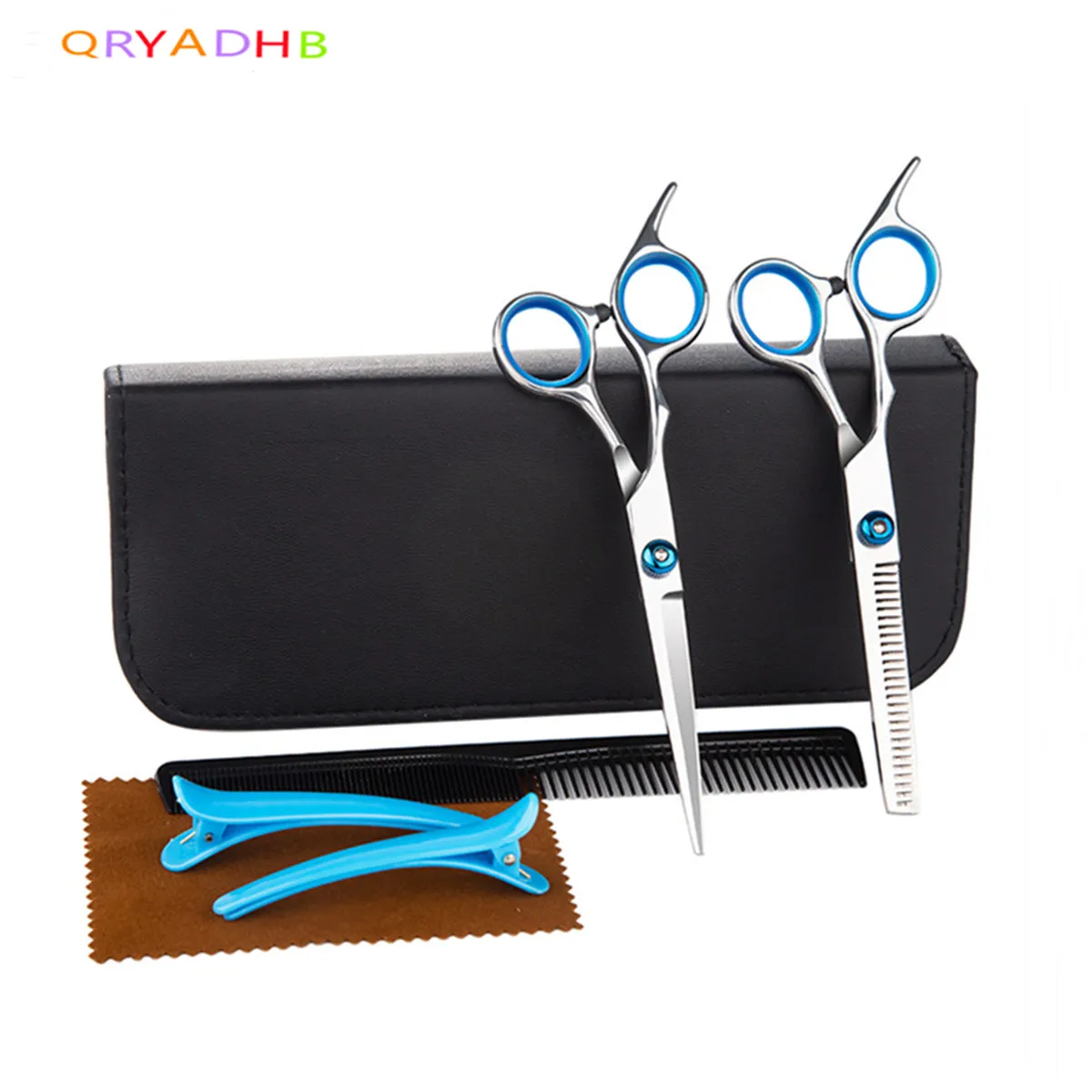 

Hair Salon Special Tools Six-piece Set Adjustable Flat Cutting Teeth Scissors Trimming Bangs Thinning Scissors Hair Clips Comb