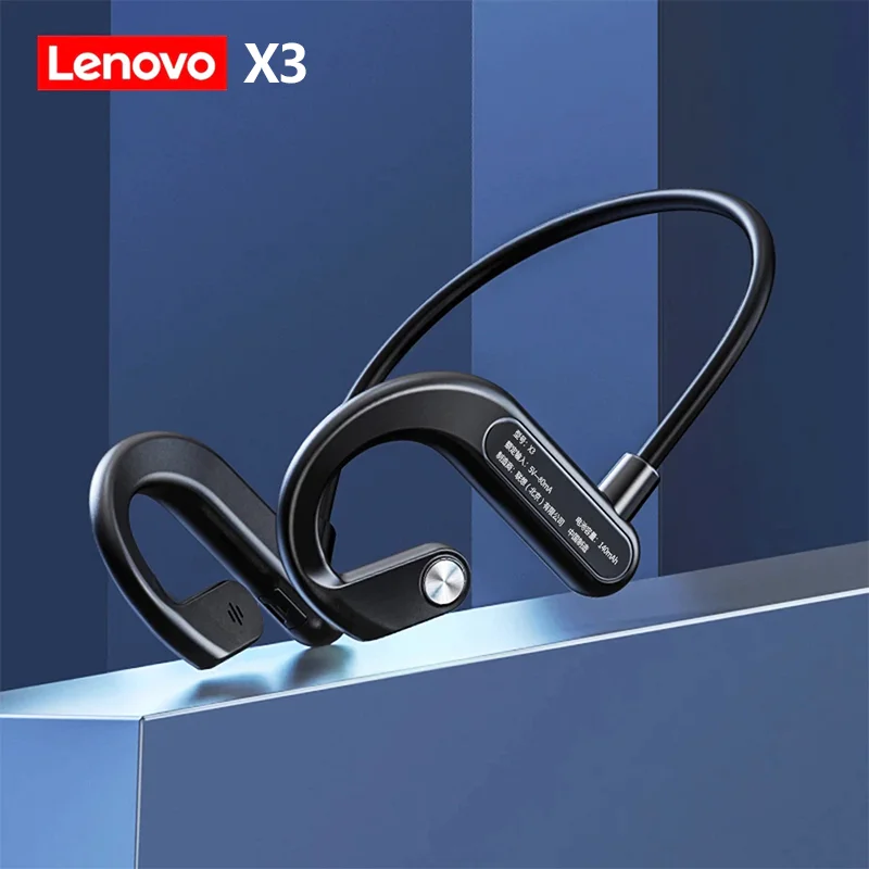 

Беспроводные наушники Lenovo X4 с костной проводимостью, Bluetooth 5,0, TWS, водонепроницаемая, с защитой от пота, Спортивная стереогарнитура для бега
