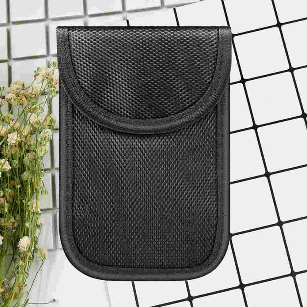 

1pc Blocker Bag Double Buckle Portable Durable Car Key Shielding Wallet Bag