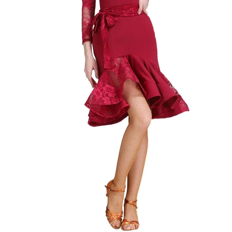 

Горячая Распродажа, высокое качество, недорогая Сексуальная Короткая юбка для женщин и девушек, одежда для выступлений, кружевная юбка для латиноамериканских танцев