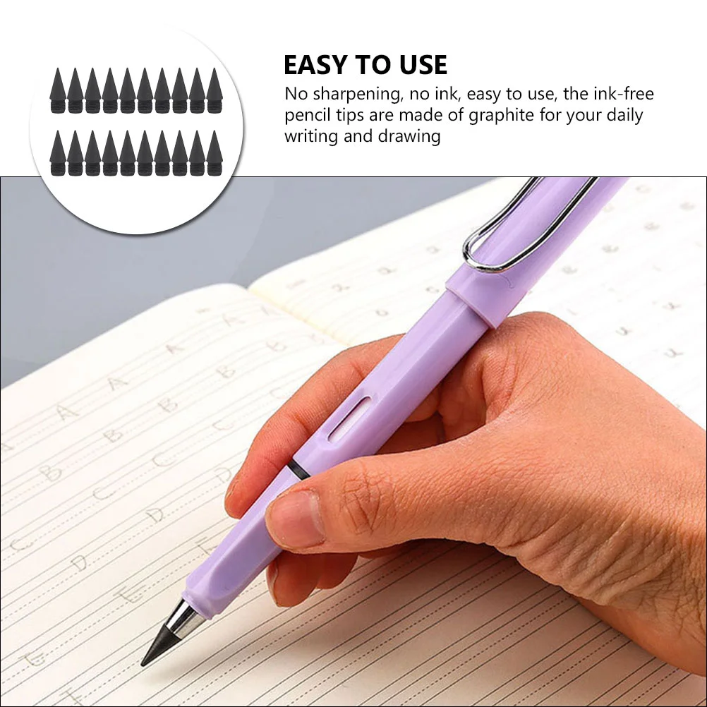 20 шт. вечные бесчернильные сменные наконечники для карандашей графитовые