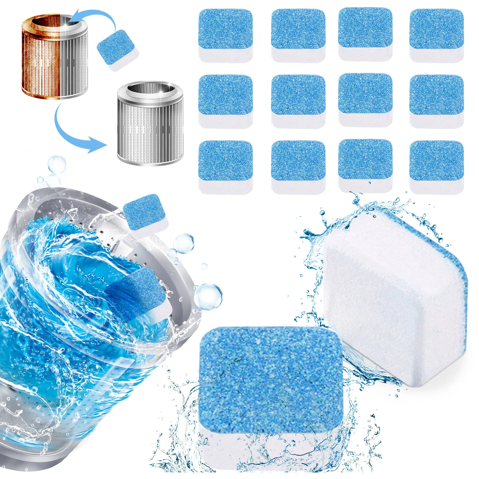 

Шипучий очиститель для таблеток, твердый очиститель для стиральной машины, глубокий очиститель с раствором для очистки сидений автомобиля