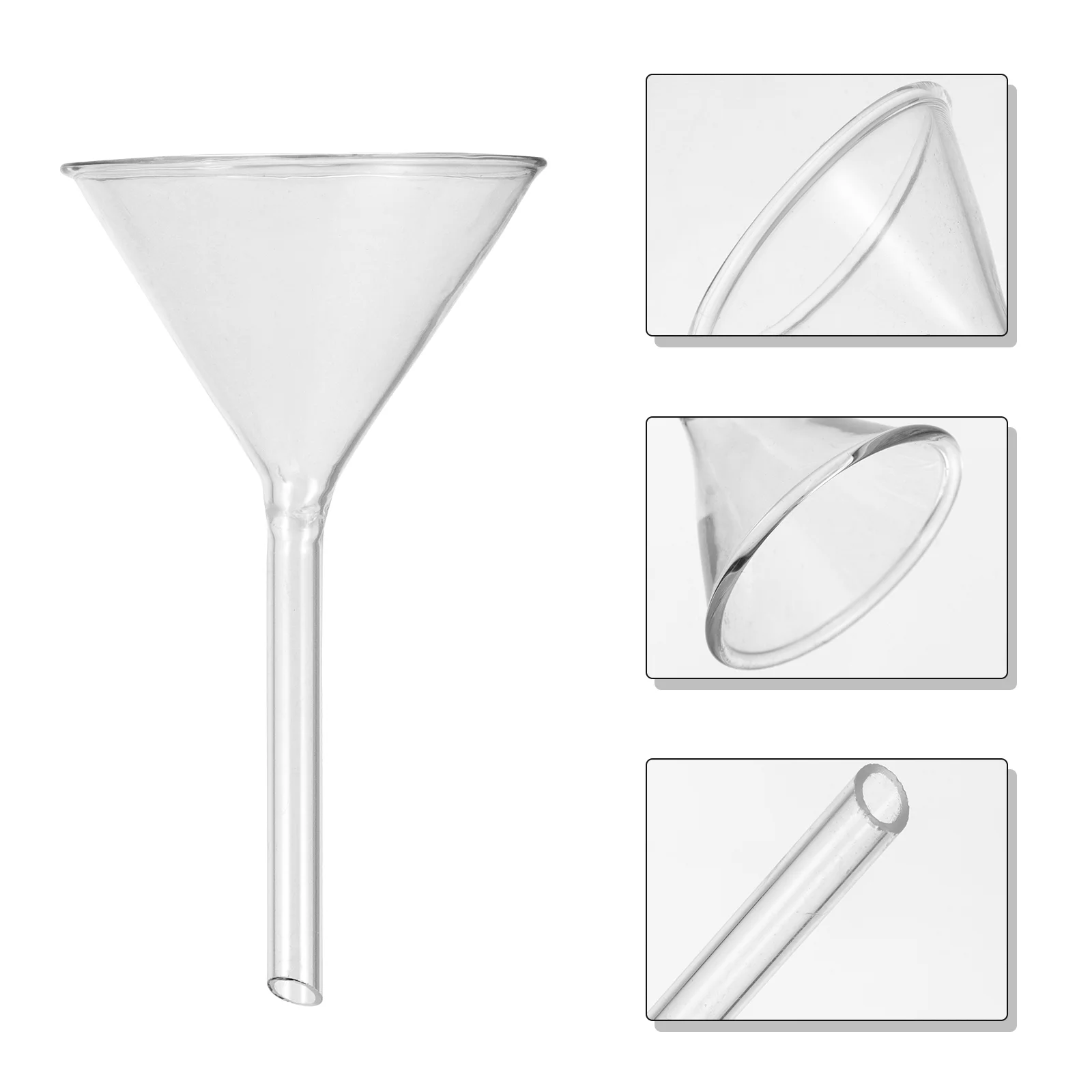 

4pcs Triangle Funnel Thick High Temperature Resistant Tool Short Neck Funnel