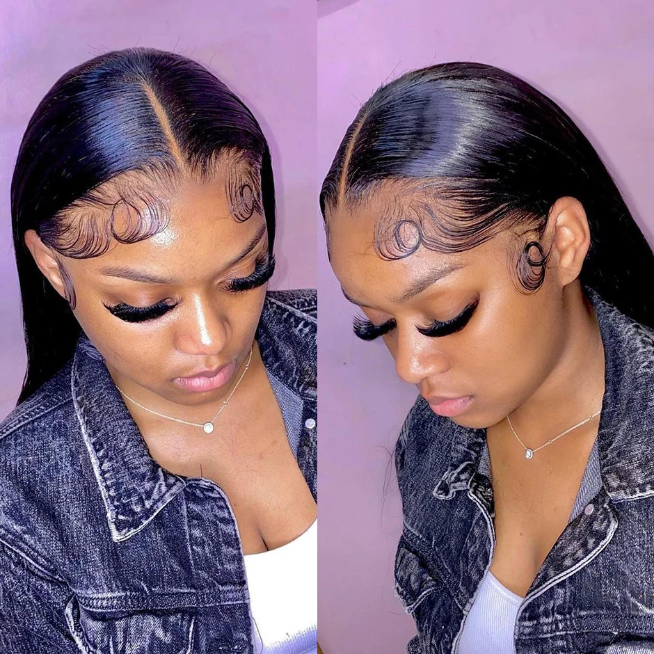 

Glueless Straight Lace Front Wig 13x4 Bone Straight Human Hair Wigs For Women HD Transparent Lace Frontal Wig Human Hair 30 Inch